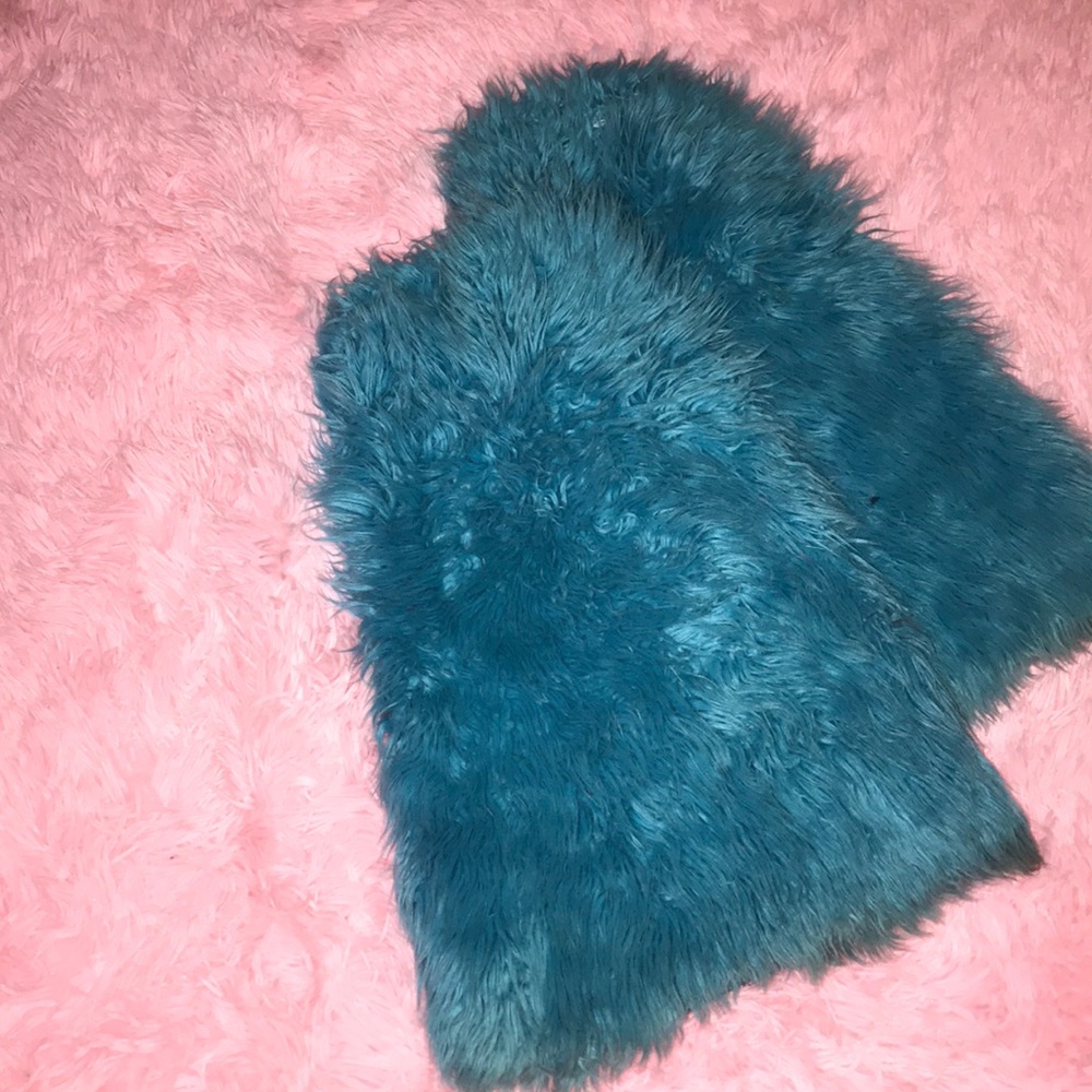 Blue Fluffies/Leg Warmers
